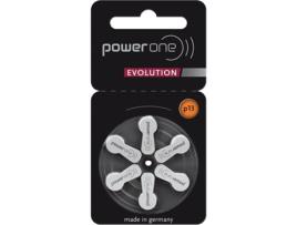 Evolução Powerone P13 Bateria para Aparelho Auditivo com Adesivo Laranja POWER ONE