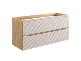 Móvel de Toilette Elora Bege e Madeira 120Cm 2 Gavetas PETITS-MEUBLES