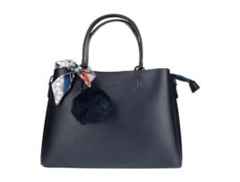 GALLANTRY Bolsa com Pompom e Cachecol Azul Escuro