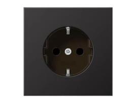 Tomada Schuko com Proteção Contra Contato Escuro Ls JUNG