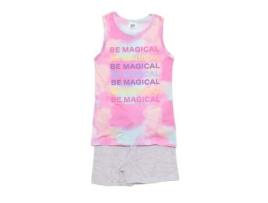 Pijama de Verão com Alças Largas 23117571 Menina TOBOGAN