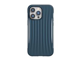 Capa para iPhone 14 Pro Max RAPTIC Pele Sintética Anti-Choque Azul .