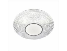 Plafon Led 40W com Controle Remoto Regulável de 2700K-6500K Branco Frio a Branco Quente e Intensidade 4000Lm Acabamento Branco Redondo Ø42Cm PAPUQ