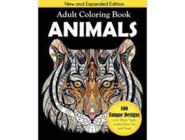 Livro Animals Adult Coloring Book de Creative Coloring (Inglês)
