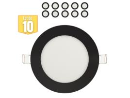 Conjunto de 10 Lajes Led 6W 4200K 270Lm Black Ip20 HOROZ ELECTRIC