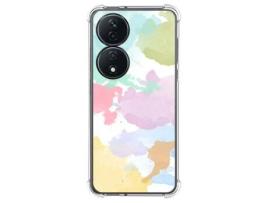 Capa Design Aquarela para Honor X7B TUMUNDOSMARTPHONE Silicone Anti-Choque Multicor