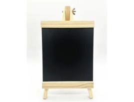 Cavalete de Mesa SOLAGUA com Quadro Portátil Suporte de Mesa com Quadro Negro Cor Natural 20 X 36Cm