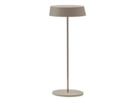 Candeeiro de Mesa Led Inemuri Cipria com Usb Touch Recarregável e Regulável 12H de Autonomia ROSSINI ILLUMINAZIONE