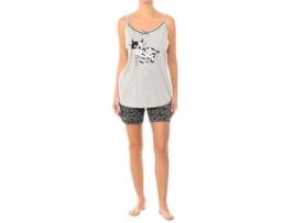 Pijama Feminino de Verão 100% Algodão Kl45200 Regata e Shorts Pijama Primavera Verão Pijama Curto Feminino KISSES AND LOVE