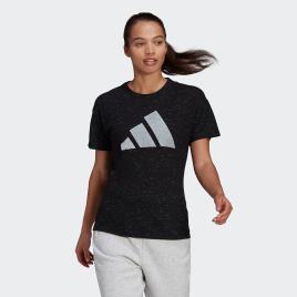 Adidas Performance T-shirt de gola redonda, mangas curtas, 3 listas