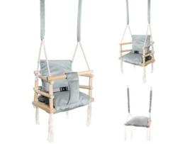 Baloiço Infantil Cinzento 3 em 1 a Partir dos 12 Meses KRUZZEL