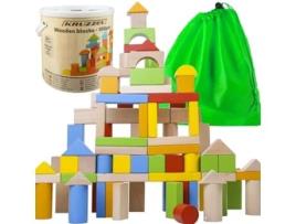 Wooden Blocks 100 Pcs. KRUZZEL 22666