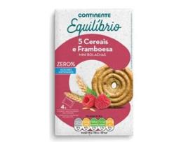 Bolacha 5 Cereais e Framboesa CONTINENTE EQUILÍBRIO
