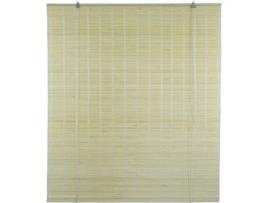 Cortina de Rolo de Bambu SOLAGUA para Janela e Porta Inclui Acessórios 90X175Cm Natural