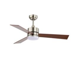 Ventilador DC KILIM níquel LED CCT controle remoto ajustável INTERLUSA