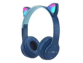 Auscultadores Bluetooth REDCORINGE Led Cute Cat Orelhas Sem Fio com Microfone