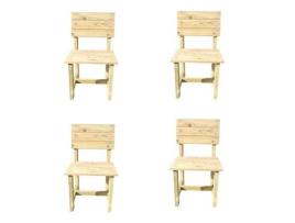 Conjunto de 4 cadeiras de madeira para exterior Masgames Batea MASGAMES OUTDOOR FURNITURE