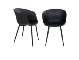 4 poltronas de polipropileno preto RODA HOUSE NORDIC