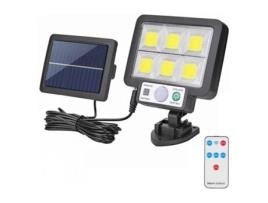 Lâmpada solar led com sensor de movimento 72 regulável led-cob com controle remoto luz solar ao ar livre jardim à prova dwaterproof água. SANDA