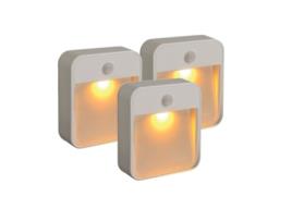 3 Peças Luz Noturna com Sensor de Movimento Versão com Bateria