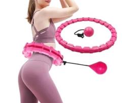 Smart Hula Hoop de Fitness Ajustável com Peso Rosa PRO SPORT