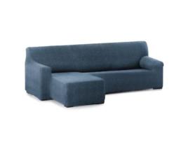 Capa Bi-Elástica para Sofá Adaptável Roc Chaise Longue Braço Curto Esquerda 250-360 Cm Azul VIPALIA