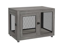 Gaiola para Cães Aço PAWHUT  Aglomerado  Tecido Oxford e Espuma cor Cinza 94x60x71 5 cm