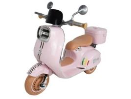 TWINLY Moto Elétrica Infantil Scootly Moto Infantil com Controle Remoto Carregador e Bateria 6V Até 40Min Pedal Acelerador Porta-Malas Usb