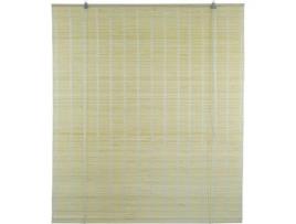 Cortina de Rolo de Bambu SOLAGUA para Janela e Porta Inclui Acessórios 90X135Cm Natural