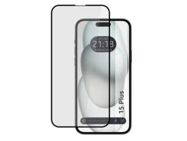 Protetor De Vidro Temperado Preto Com Cola Completa 5D Para IPhone 15 Plus 6.7 Vidro TUMUNDOSMARTPHONE