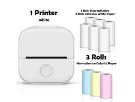 Mini-Impressora Fotográfica Portátil Inteligente Impressão Térmica Sem Tinteiros Ligação Bluetooth HHZ