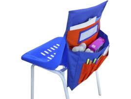 Organizador Multifuncional Cadeira Espaço Nome Escola ZEAICOS Vermelho (22x19x15cm)