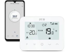 SPC Vesta Thermostat Termóstato Wi-Fi Inteligente para Caldeira a Gás Programável Controlo App Branco