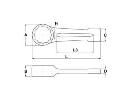 TENGTOOLS 160750501 Chave Star Strike 36Mm 903036