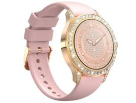 Smartwatch Feminino com Chamada Bluetooth Incrustação de Diamante Monitoramento de Frequência Cardíaca e Oxigênio no Sangue Lembrete de BISBISOUS