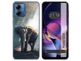 Capa Design Elefante para Motorola Moto G54 5G TUMUNDOSMARTPHONE Silicone Multicor