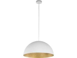 Lâmpada de Suspensão Tuba In Fibra de Vidro Branco Ouro 90X90X125 Cm EPIKASA