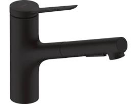 HANSGROHE Zesis M33 Misturadora Monocomando de Cozinha 150 Spray Extraível 2 Tipos de Spray 74820 Cor: Matt Preto