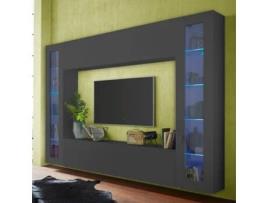 Armário Móvel Suporte de Tv Moderno Parede 2 Colunas Sala Vidros Note Frame WEB FURNITURE