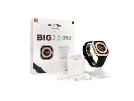 Smart Watch Ultra com 2 Pulseiras + Earpods Bluetooth Sem Fio ELEVENTEK