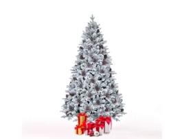 Árvore de Natal Artificial Sintética C/Neve e Pinhas 180Cm Faaborg ECOXMAS