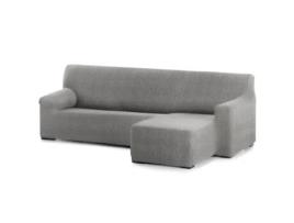 Capa Bi-Elástica para Sofá Adaptável Roc Chaise Longue Braço Curto Direito 250-360 Cm Cinzento Claro VIPALIA