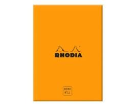 Bloco de Notas RHODIA Nº. 11 85 X 115 Mm Xadrez Laranja