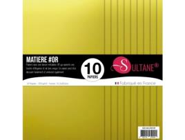 10 Papéis Scrapbooking Gold 250G/M2 A: 30,5 cm Sultane