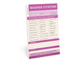 Livro Knock Knock Badass Sticky Citation Pad de Knock Knock (Inglês)