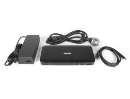Base para laptop HAMLET Hdocks600C e replicador de porta com fio USB 3.2 Gen 2 3.1 Gen 2 Type-C preto