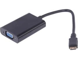 Cabo HDMI UNIFORMATIC (Mini HDMI - VGA - 10 cm - Preto)