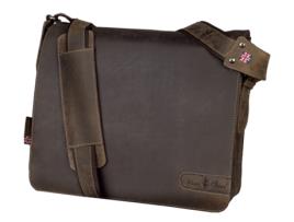 Bolsa de Ombro PRIDE&SOUL Ben Feita de Couro Marrom