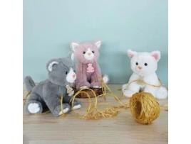 Brinquedo Macio Gato Bebê Branco Bear Story Pelúcia Misto 0 Meses Nascimento Bebê HISTOIRE D'OURS