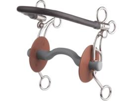Macio Hackamore Tandem Us Tongue Port Snaffle Prateado 130 Mmberis
